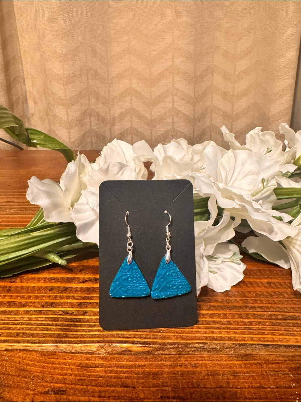 Triangle dangle earrings